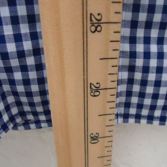 H&M* Men's Long Sleeve Button Down‎ Curved Hem Checkered Dress Shirt~ Size Large - Picture 10 of 12